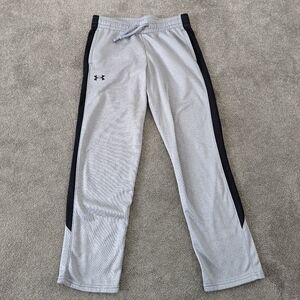 Under Armour Youth Sweatpants Jogger Size Youth XL YXL Silver Black Gorpcore